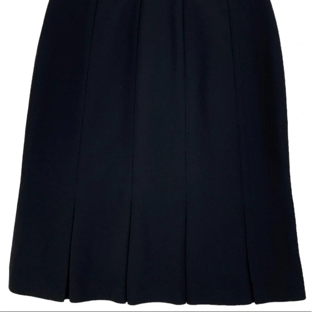 Jones Studio Separates Box Pleat Hem Black Skirt Size 10